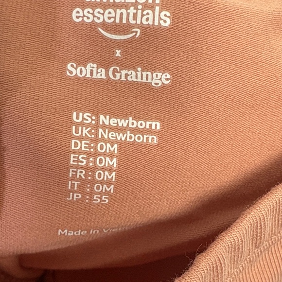 Amazon Essentials x Sofia Grainge 3 Pack of Solid Leggings Size Newborn - Picture 3 of 4